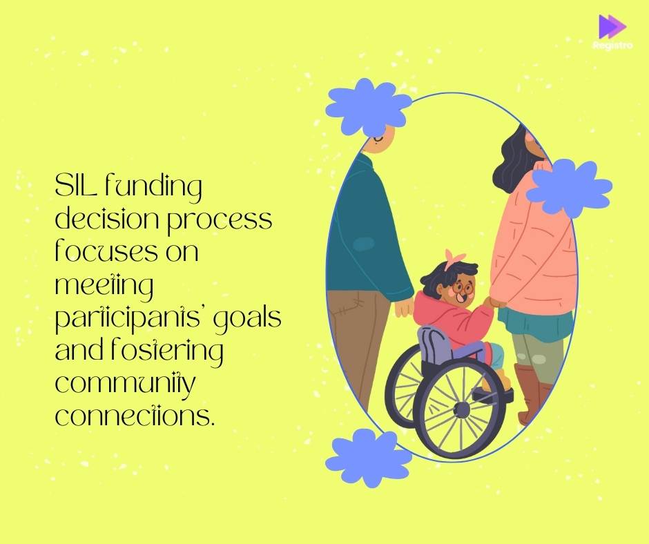 SIL funding decision process focuses on meeting participants' goals and fostering community connections.